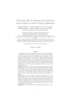 The border effect in diamond microdosimeters and its impact onhadron therapy applications