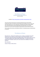 The Nature of Music - Gresham Lecture Series (2023-24)