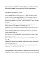 Development of the Team Evaluation and Assessment Measure Quality Improvement (TEAM-QI) and proof-of-concept testing in maternity teams