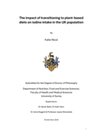 The impact of transitioning to plant-based diets on iodine intake in the UK population