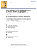 Guiding pro-environmental behaviour: examining the impact of cognitive and behavioural interventions on sustainable food choices in hospitality