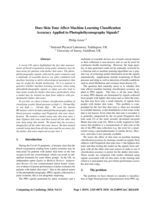Does Skin Tone Affect Machine Learning Classification Accuracy Applied to Photoplethysmography Signals?