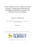 Cystic Echinococcosis Control in South America: Integrating Mathematical Modelling and Health Economics for Informed Decision-Making
