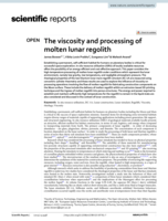 The viscosity and processing of molten lunar regolith