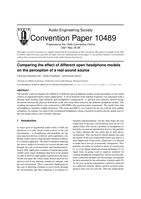 Comparing the effect of different open headphone models on the perception of a real sound source