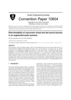 Discriminability of concurrent virtual and real sound sources in an augmented audio scenario