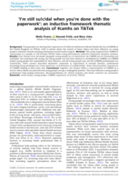 ‘I'm still su!c!dal when you're done with the paperwork’: an inductive framework thematic analysis of #camhs on TikTok