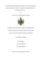The pragmatic performance of refusals and influence of social distance: a study of Jordanian higher education students in the UK