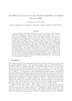 The Effect of Asymmetry on the Absolute Instability of Confined Jets and Wakes