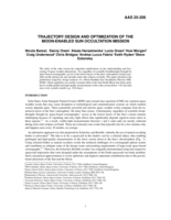 Trajectory Design and Optimization of the Moon-Enabled Sun Occultation Mission