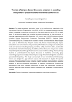 The role of corpus-based discourse analysis in assisting interpreters' preparations for maritime conferences