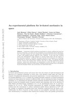 An experimental platform for levitated mechanics in space