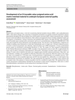 Development of an SI traceable value assigned amino acid matrix-matched material to underpin European external quality assessment