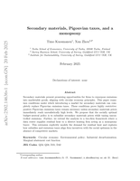 Secondary materials, Pigouvian taxes, and a monopsony