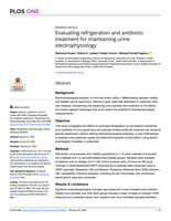 Evaluating refrigeration and antibiotic treatment for maintaining urine electrophysiology