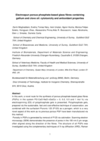 Electrospun porous phosphate-based glass fibres containing gallium and clove oil: cytotoxicity and antioxidant properties