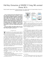 Full Key Extraction of SNOW-V Using ML-assisted Power SCA