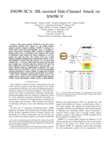 SNOW-SCA: ML-assisted Side-Channel Attack on SNOW-V