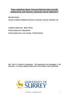 Does repeating faecal immunochemical tests provide reassurance and improve colorectal cancer detection?