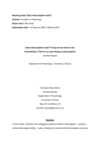 Does interoception exist? It may be too early to tell. Commentary: There is no such thing as interoception