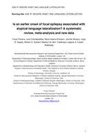Is an earlier onset of focal epilepsy associated with atypical language lateralization? A systematic review, meta-analysis and new data
