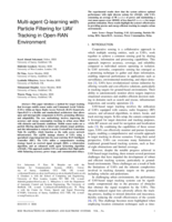 Multi-agent Q-learning with particle filtering for UAV tracking in Open-RAN environment