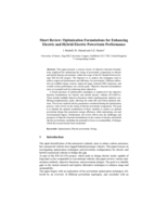 Short Review: Optimization Formulations for Enhancing Electric and Hybrid Electric Powertrain Performance
