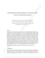 Energy-Optimal Torque Allocation Algorithm for an All-Wheel-Drive Electric Truck under Variable Operating Temperature