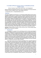 A variable stiffness structure with an embedded periodic metallic mesh