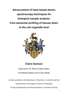 Advancement of laser-based atomic spectroscopy techniques for biological sample analysis; from elemental profiling of tissues down to the cell organelle level