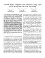 Towards Rapid Elephant Flow Detection Using Time Series Prediction for OTT Streaming