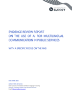 Full report: Evidence review of use of AI in the public sector