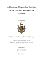 A quantum computing solution  to the nuclear Hartree-Fock equation