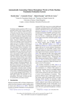 Automatically Generating Chinese Homophone Words to Probe Machine Translation Estimation Systems