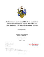 Performance increase of electron cyclotron resonance magnetic nozzle thruster via magnetically thickened resonance region
