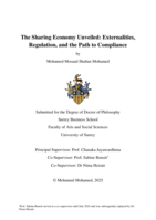 The Sharing Economy Unveiled: Externalities, Regulation, and the Path to Compliance