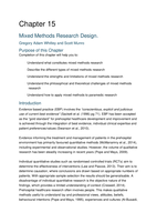 Mixed Methods Research Design