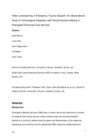Video Livestreaming in Emergency Trauma Dispatch: An Observational Study of Technological Integration with Clinical Decision-Making in Prehospital Enhanced Care Services
