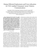 Energy-Efficient D eployment a nd P ower allocation for VLC-enabled Unmanned Aerial Vehicles Communications
