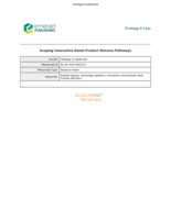 Scoping innovative retail product returns pathways