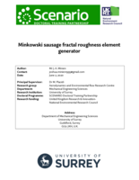 Data for Minkowski sausage fractal roughness/building generator