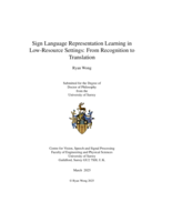 Sign Language Representation Learning in Low-Resource Settings: From Recognition to Translation